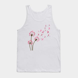 Flamingo Dandelion Flower Tank Top